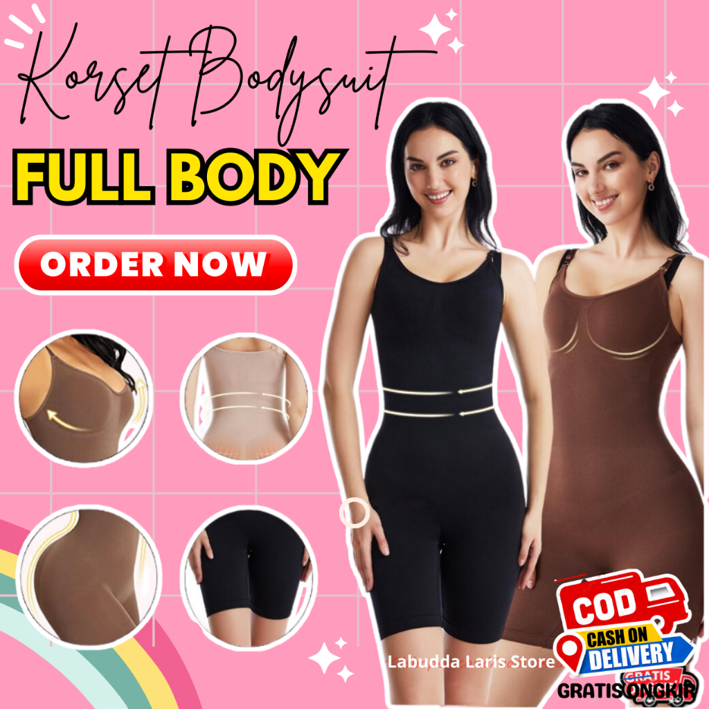 Bodysuit Wanita Korset Shapewear Korset Full Body Korset Pelangsing Badan Ukuran M-4XL / Body Sclupt