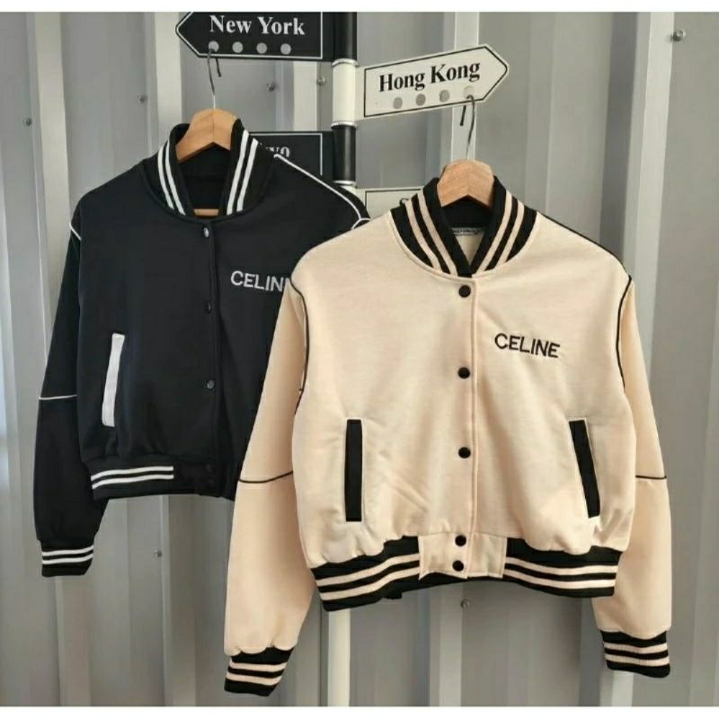 promo jacket baseball crop / varsity crop baseball / JACKET CELINE CROP BASEBALL