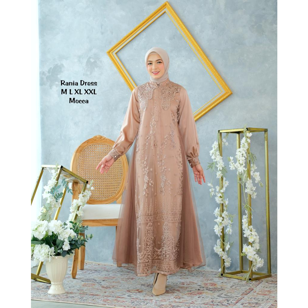 RANIA DRESS / KEBAYA PESTA MODERN / KEBAYA OOTD HIJAB