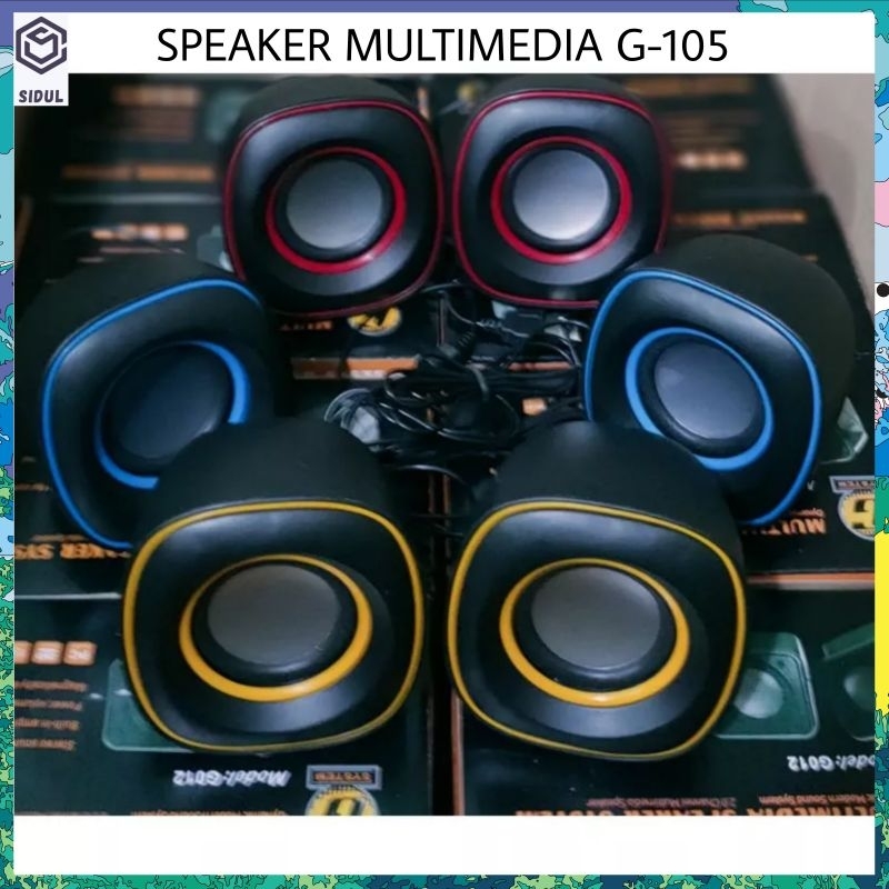 SPEAKER MULTIMEDIA  LAPTOP KOMPUTER HP USB G-105 OVAL SUARA JERNIH / SALON SPEAKER MINI KABEL