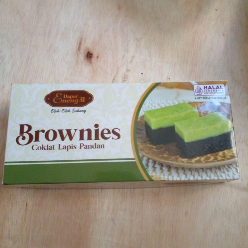 

Brownies Coklat Lapis Pandan