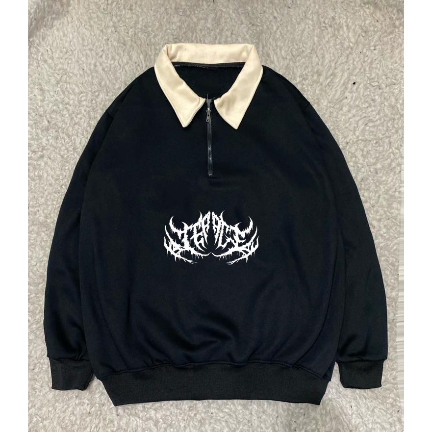 “ INTROVERT “ SWEATER RUGBY HALZIP TERATE / HALZIP PRIA DISTRO | sweater rugby pria | sweater rugby 