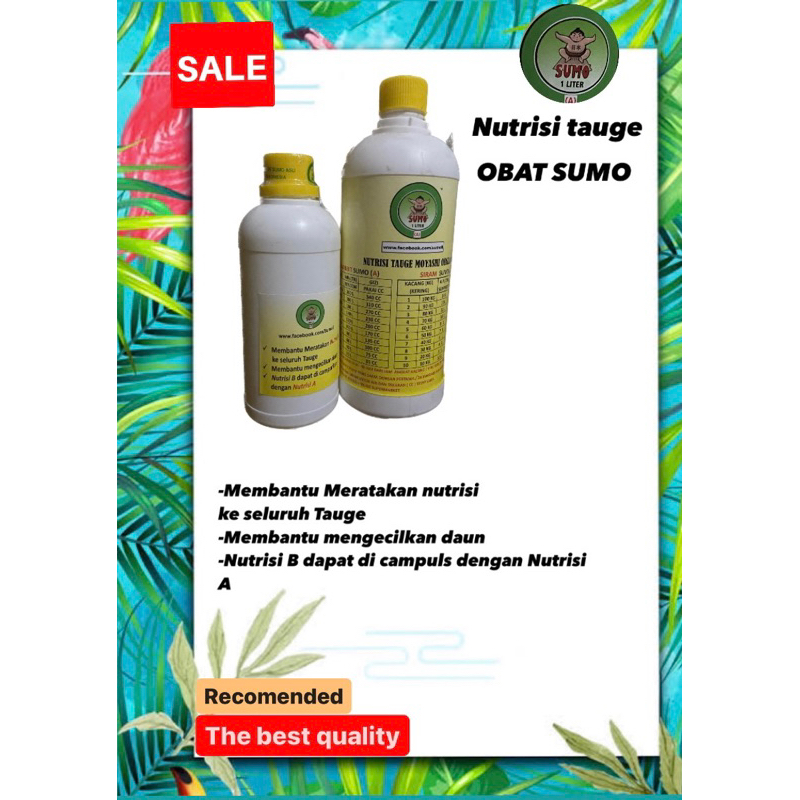 Nutrisi Tauge Pupuk Tauge SUMO paket A dan B Obat Tauge Nutrsi pertumbuhan tauge
