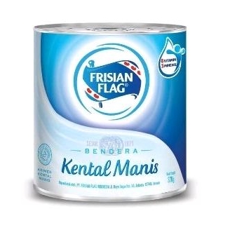 

Susu kaleng frisian flag / SKM (Susu Kental Manis) 370 gr