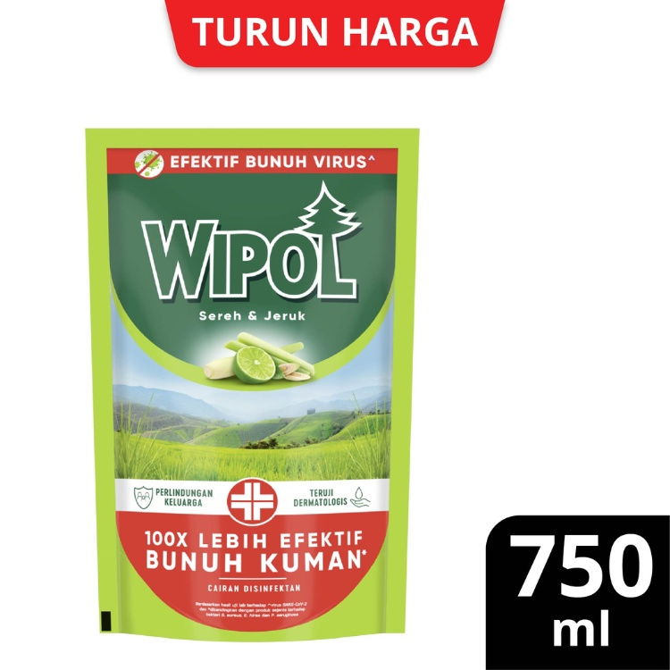 Wipol Pembersih Lantai Sereh Dan Jeruk 750 mL