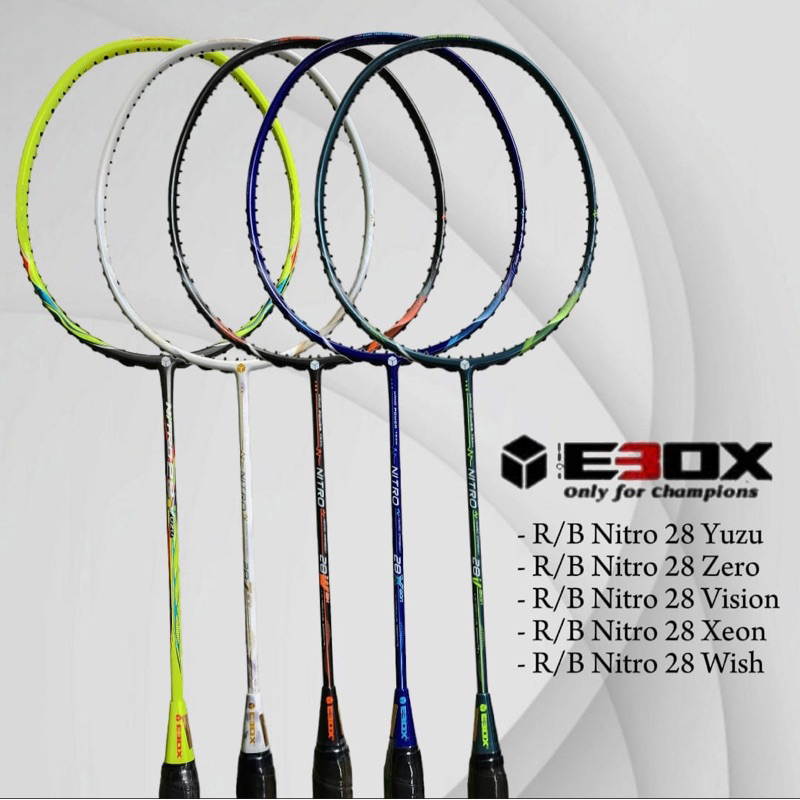 [ ORIGINAL ] Raket Badminton EBOX Nitro 28 V W X Y Z