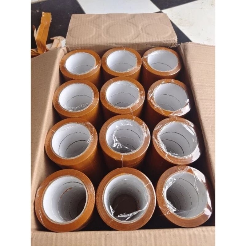 

lakban coklat 48 x 90 yard kuat rekat lengket harga / pcs