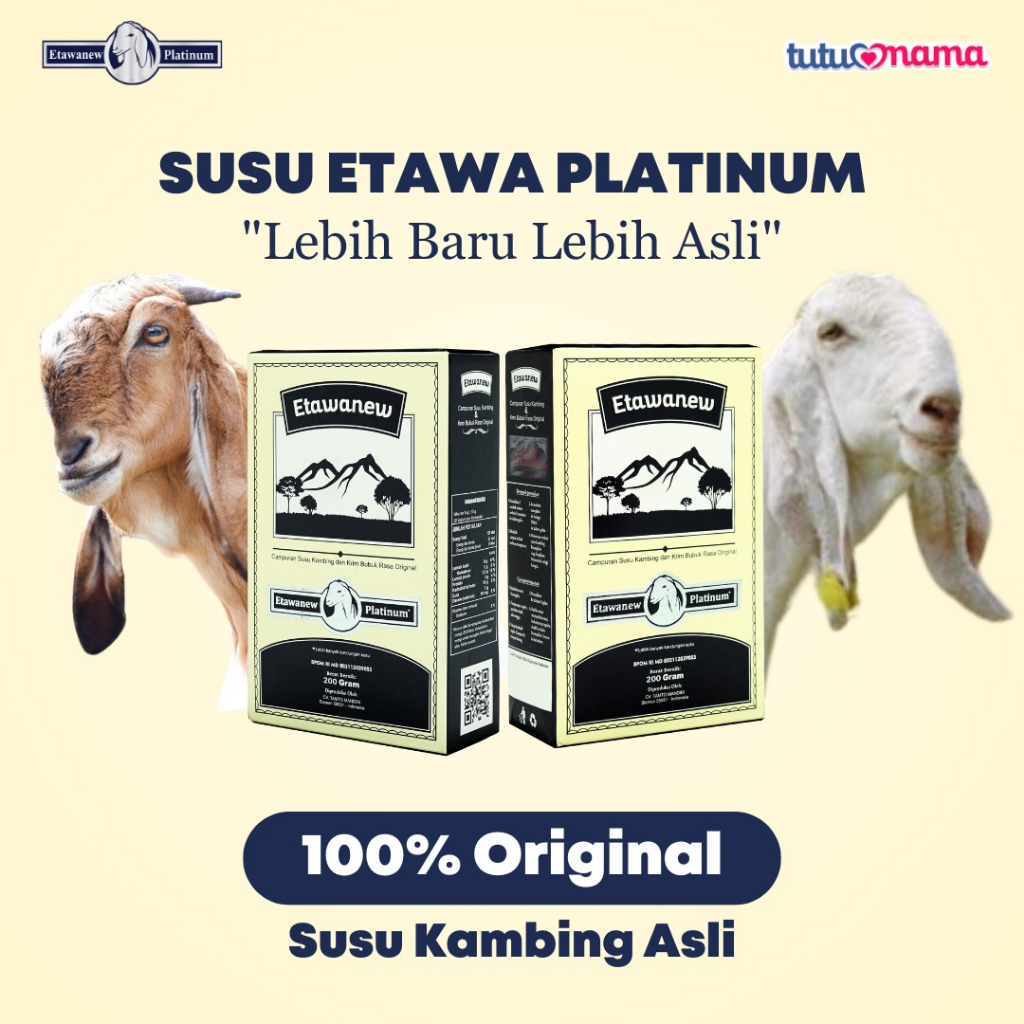 

SUSU ETAWANEW PLATINUM - Susu Kambing Etawa Bubuk - Melegakan Penafasan - Pencernaan - Tulang Sendi - Hipertensi
