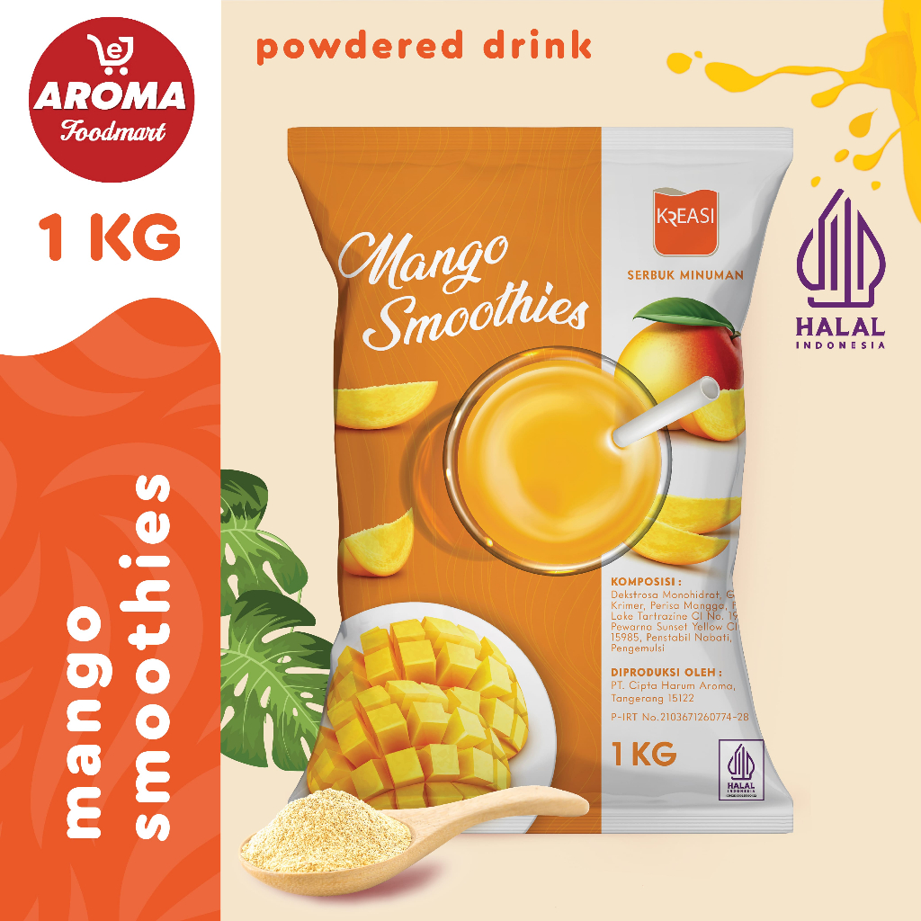 

Kreasi Bubuk Mango Smoothies 1 KG / Minuman Serbuk Mangga 1 KG