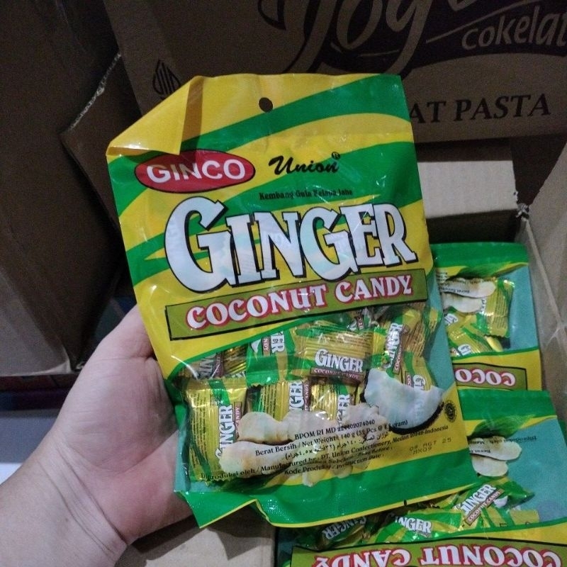 

Permen/GINGER coconut candy harga 1 bungkus isi 32pics