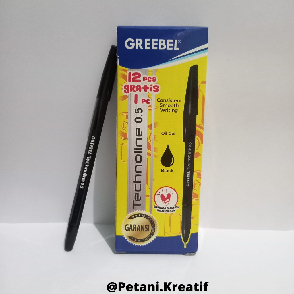 

ALAT TULIS PENA PULPEN GREEBEL TECHNOLINE 0.5 PEN GREEBEL 1 PACK = 12+1 PCS