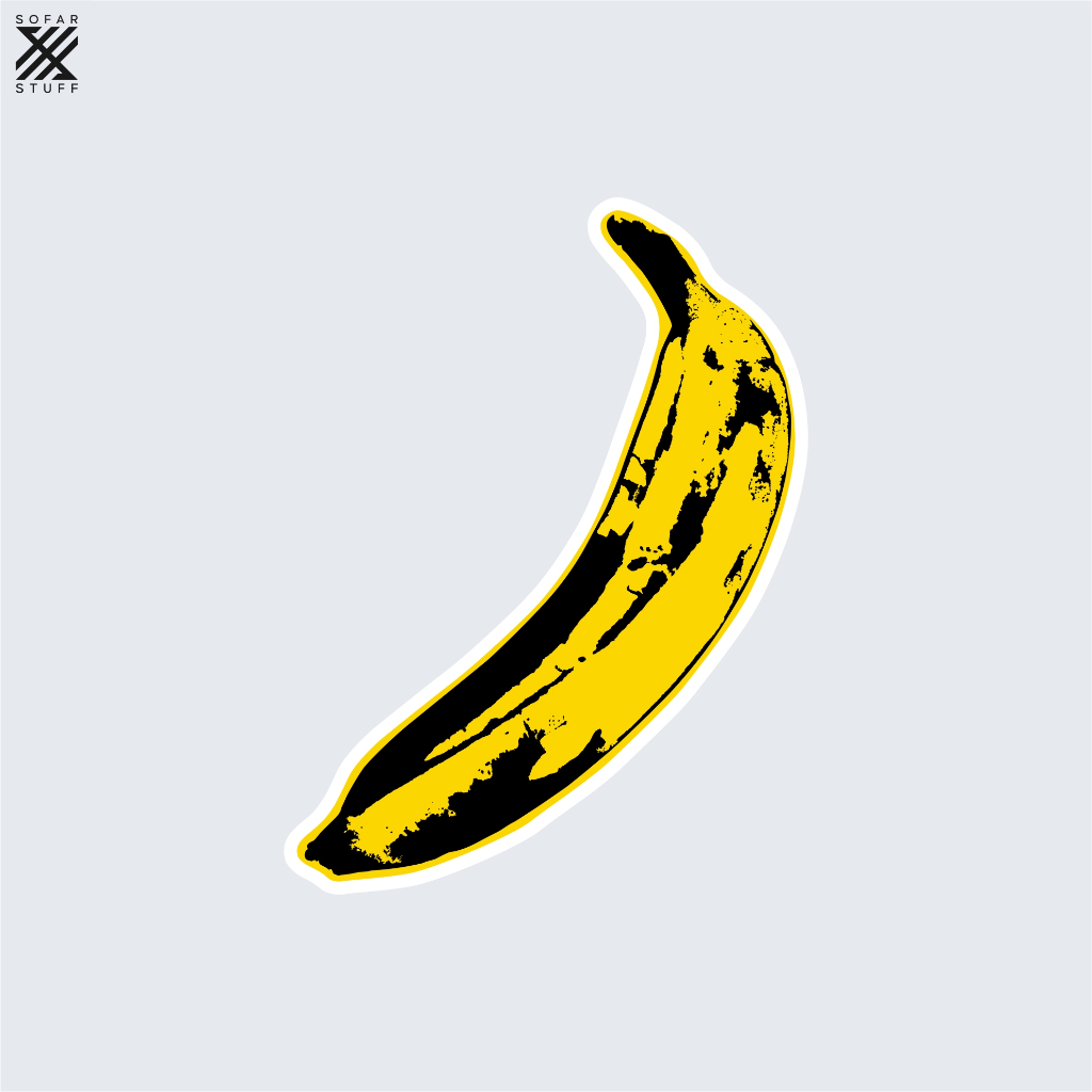 

STIKER ANDY WARHOL - BANANA STICKER BAND STIKER DIE CUT DISTRO