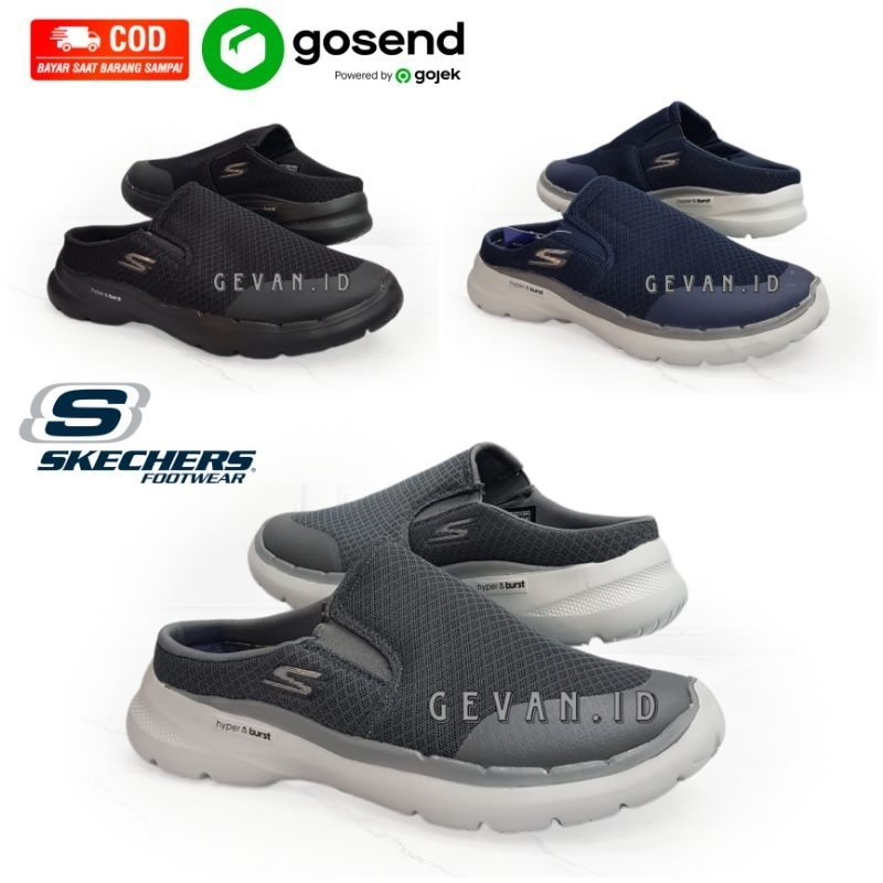 SKECHERS GOWALK 6 MULE - SKECHERS PRIA - SEPATU SANDAL SKECHERS