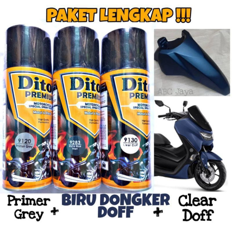 PAKET Diton Premium Stylist Blue Matt 9283 Biru Doff | cat semprot spray sepeda motor mobil yamaha n