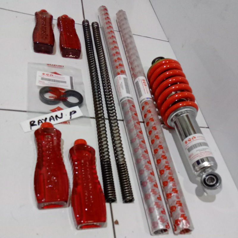 sok depan + belakang satria fu150 satria fu150 per+sil+oli 4 botol