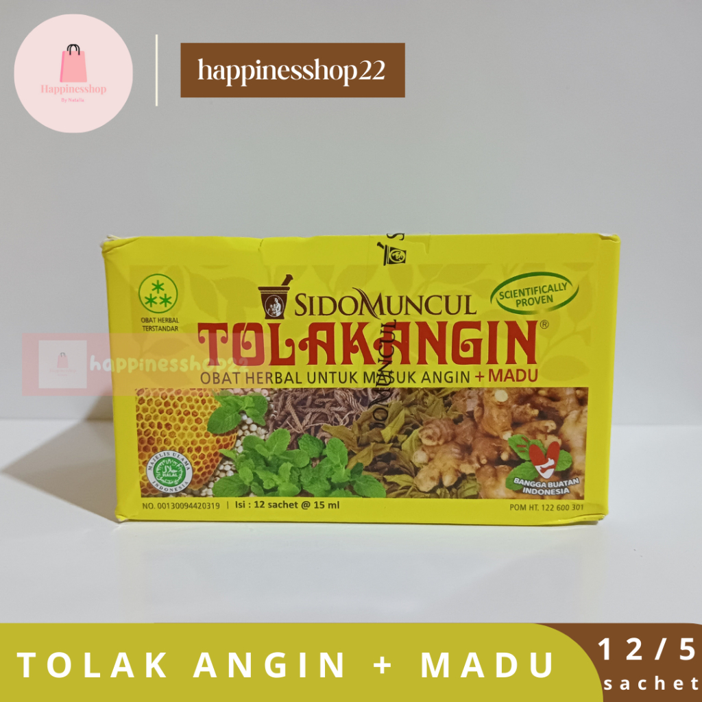 

Tolak Angin Cair Sido Muncul Dus Isi 12 / 5 Sachet @15ml