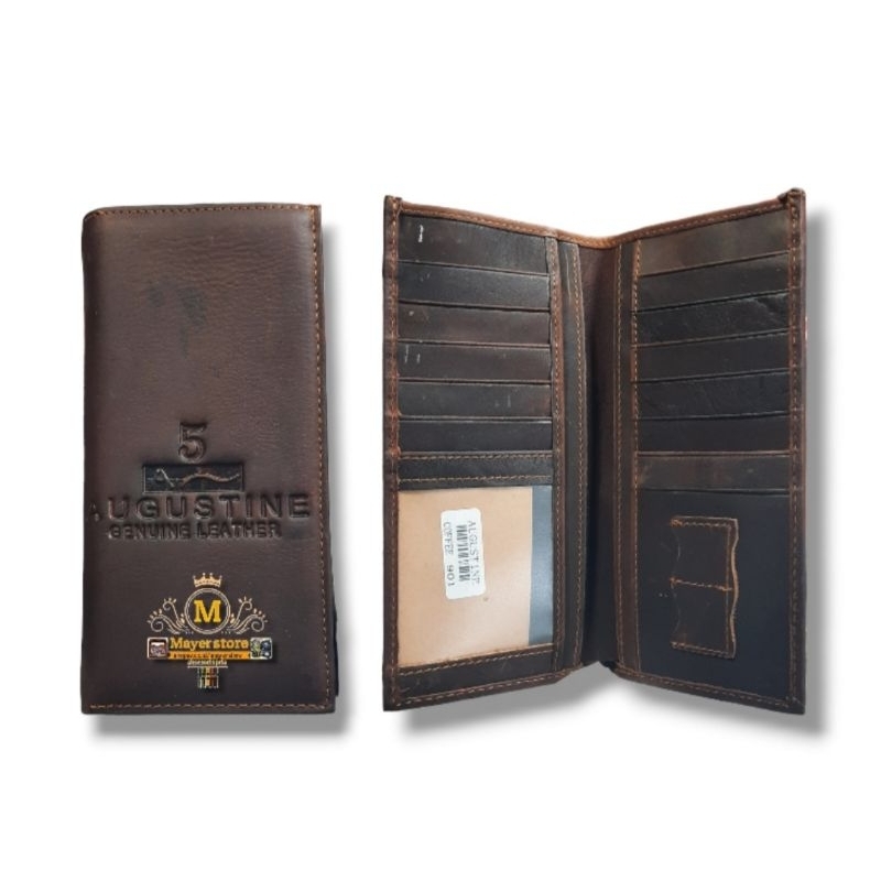 Dompet kulit asli panjang augustine model pria dan wanita dompet panjang
