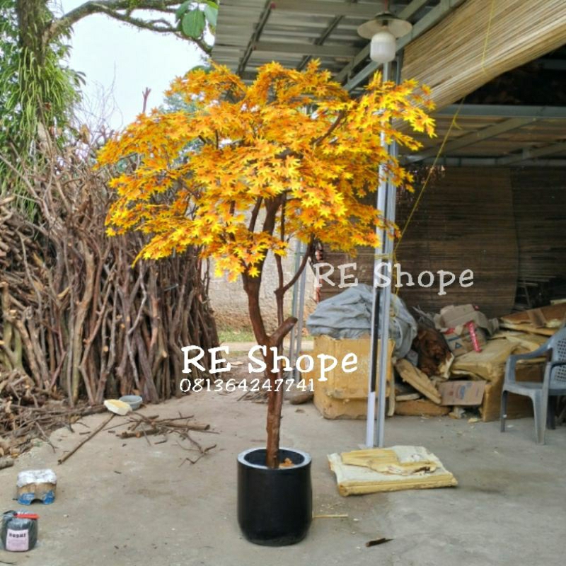 pohon hias tinggi 2,3mtr - pohon maple artificial - pohon besar - pohon jumbo dekorasi event