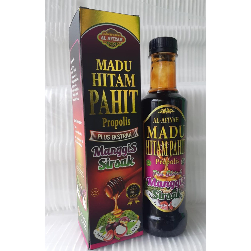 

Madu Hitam Pahit al afiyah Plus Kulit Manggis Dan Sirsak Al afiyah Isi 470 gr | madu al afiyah | madu afiyah | madu hitam pahit afiyah