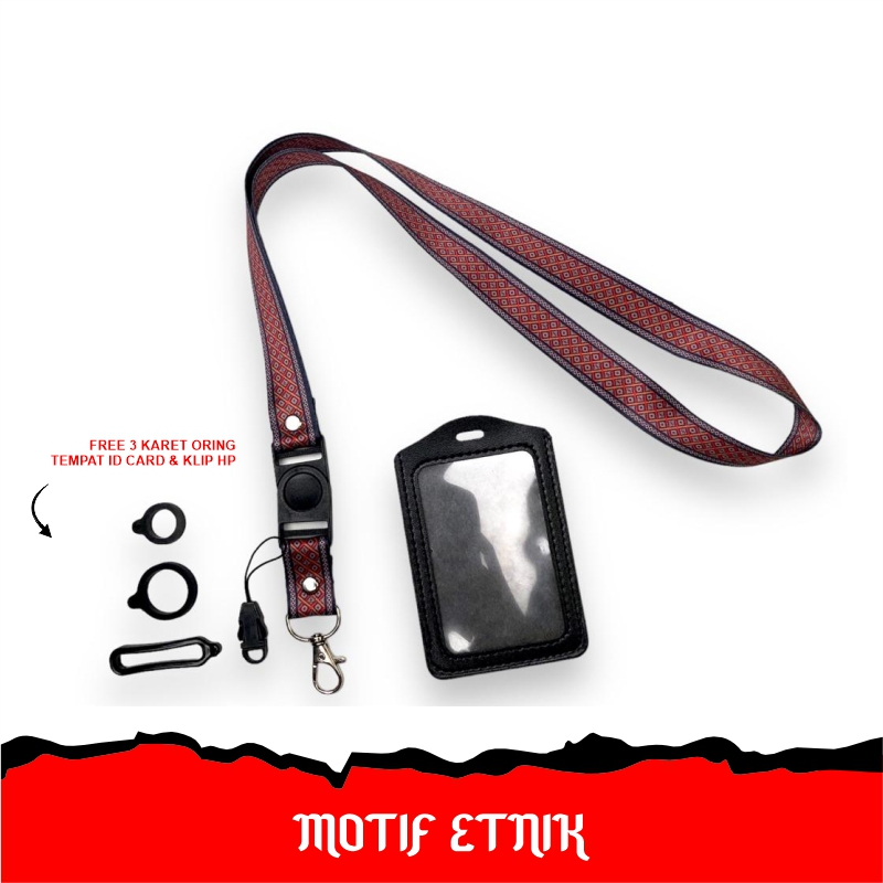 

Lanyard Gantungan ID Card Motif Etnik Desain Exclusive