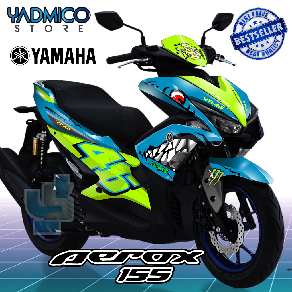 Decal Aerox 155 Old Full Body - Stiker Motor Aerox 155 Old Full Body - Decal Hologram Aerox 155 Old 