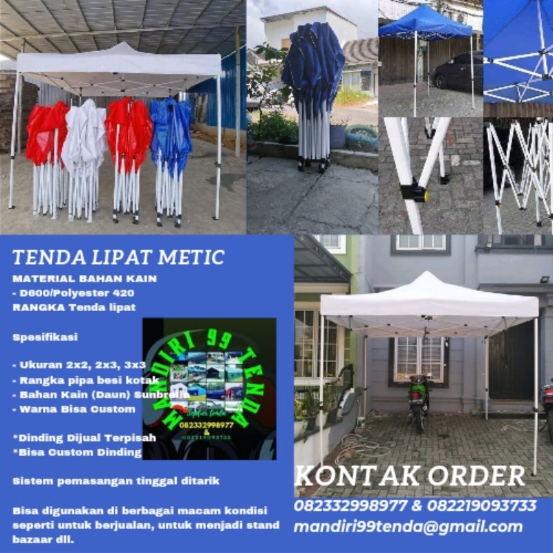 tenda lipat metic premium 2x2 3x3