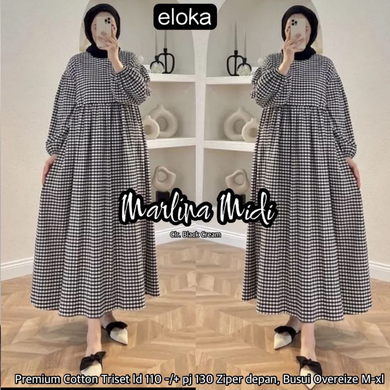 MARLINA MIDI DRESS BY ELOKA