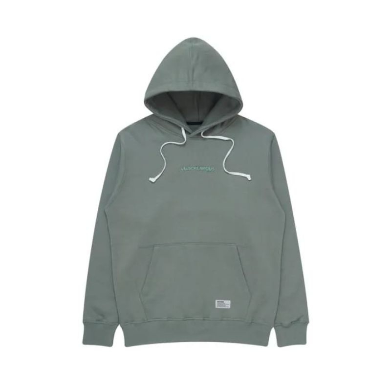 Jaket Sweater Hoodie Screamous Jumper Little Logo Sage Green Unisex original 100% Premium Full Tag L