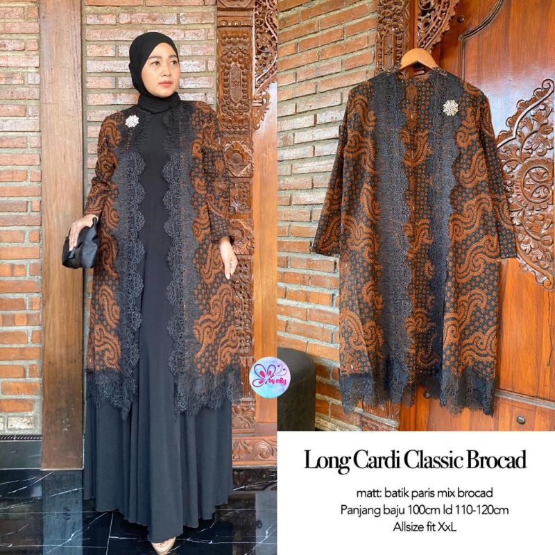 Cardigan Brokat Jawa / Cardigan Batik / Batik Jawa / Kombinasi Brokat / Outer Batik / Cardigan Panja