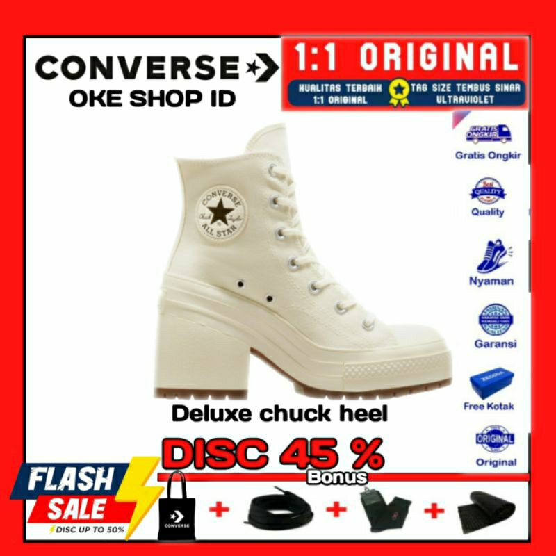 [BISA COD]SEPATU CONVERSE ALLSTAR 70'S HIGH HEELS BNIB PREMIUM