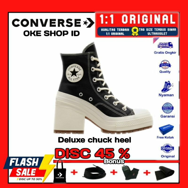 [BISA COD]SEPATU CONVERSE ALLSTAR 70'S HIGH HEELS NEW BNIB PREMIUM QUALITY