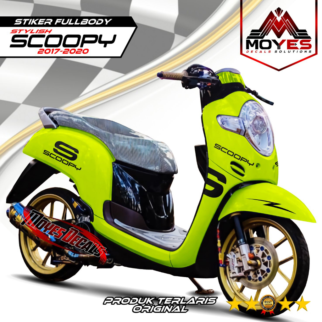 Decal Scoopy 2018-2019 Stiker Fullbody Skotlet motif Polos