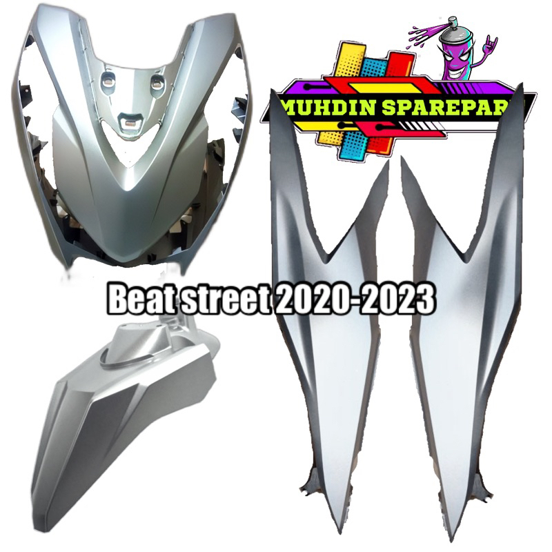 Full set body halus beat street new K1A warna silver tahun 2021/2022/2023 original