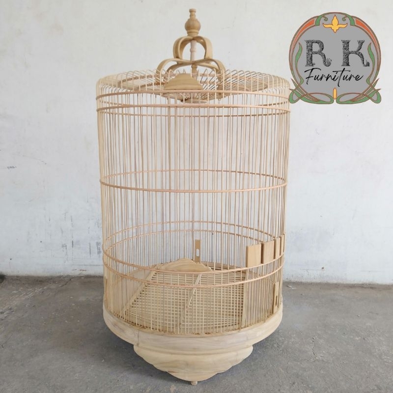 SANGKAR BURUNG MURAI MENTAH JATI