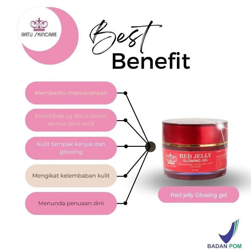 Ratu Skincare Red Jelly Glowing Gel Ratu Red Jelly 10gr