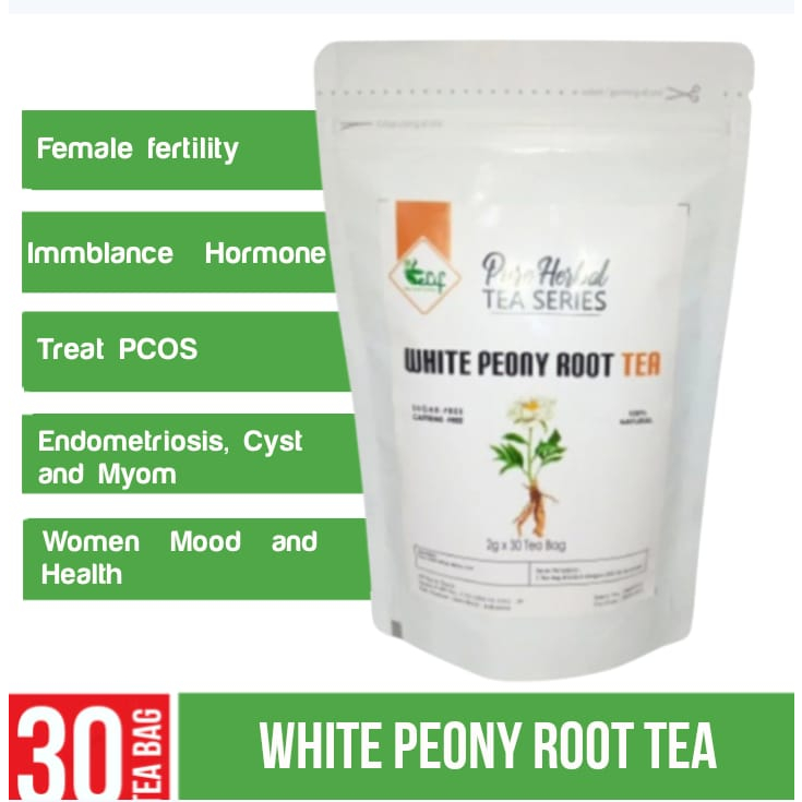

ELIF TEA AND TISANE White Peony Root Tea Akar Peony Putih Caffeine-Free Botanical Infusions Tea Bag
