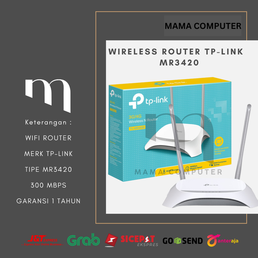 Router WIFI TP-LINK MR3420 2 Antena