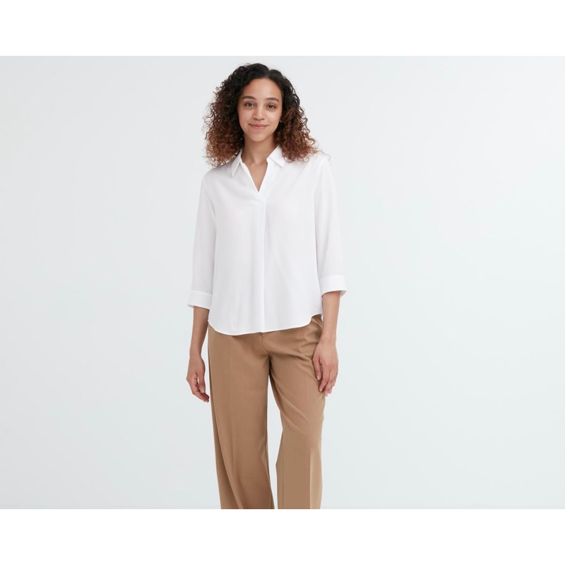 preloved uniqlo rayon blouse