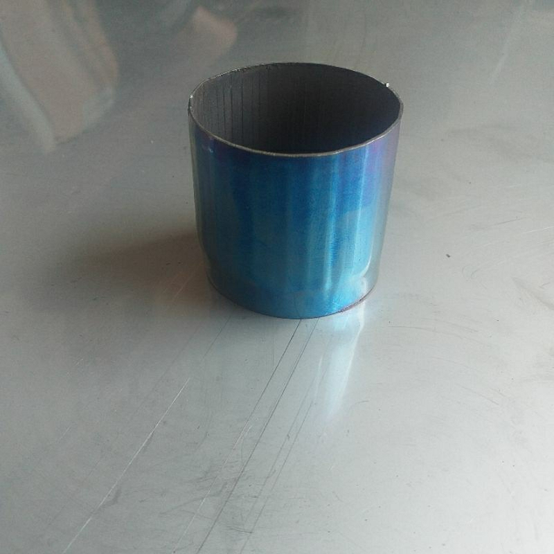pipa sok slencer pipa sambungan 50-51mm biru pipa konector knalpot uk pipa sok 50mm
