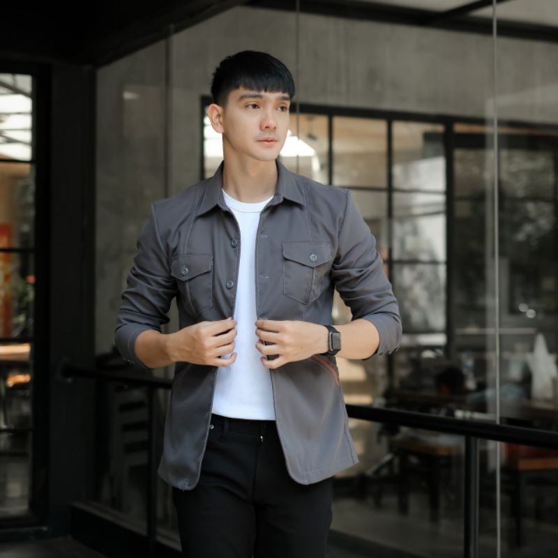 jaket semi blazer pria model list simple jaket semi blazer polos pria