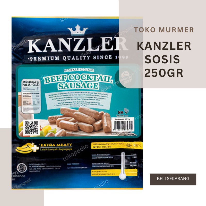 

Sosis Kanzler beef cocktail sausage / sosis mini 250 gr frozen food murah sosis sapi