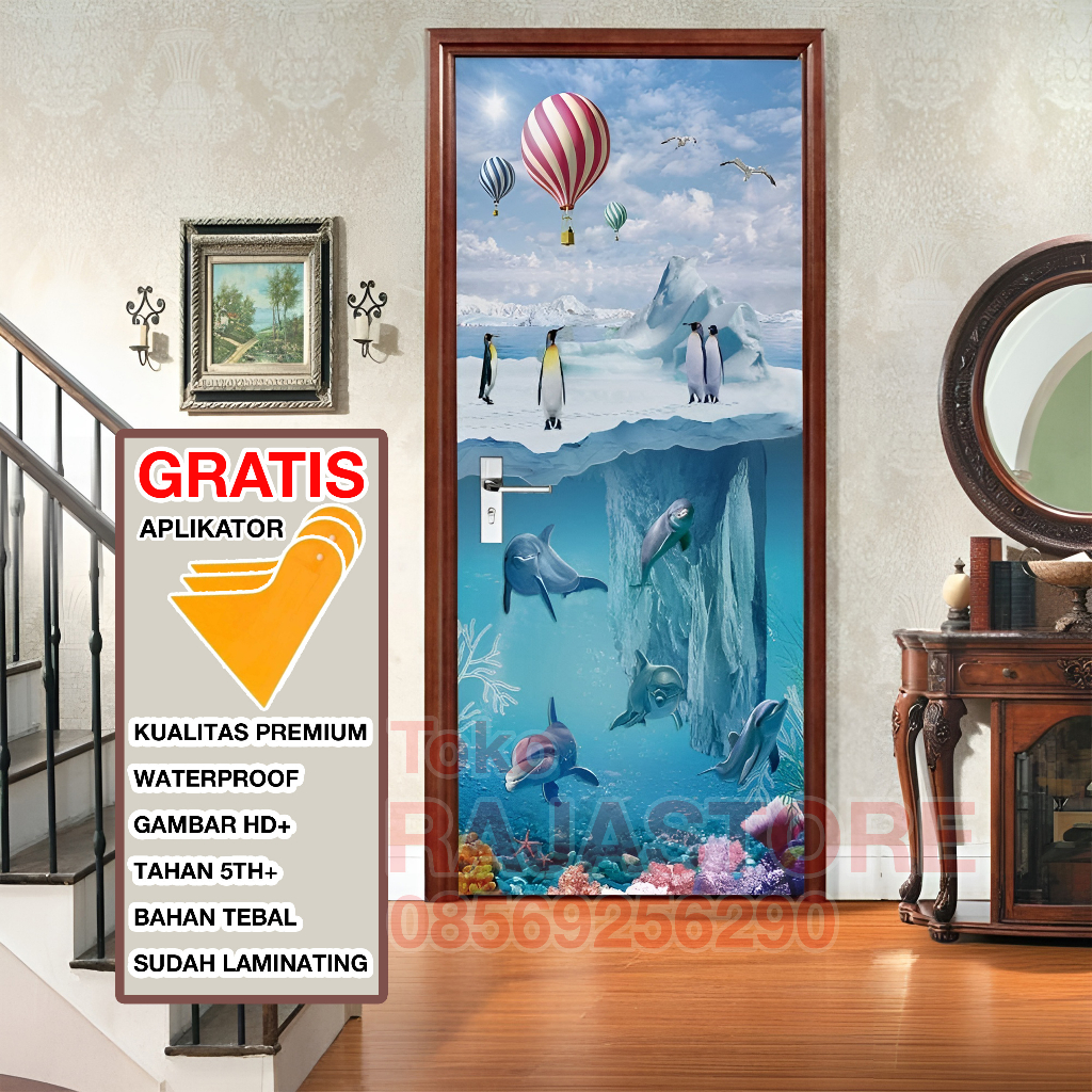 [FREE KAPE] STIKER PINTU / Stiker Pintu Kamar Tidur / Stiker Pintu Kaca / Stiker Dinding / Stiker Pi