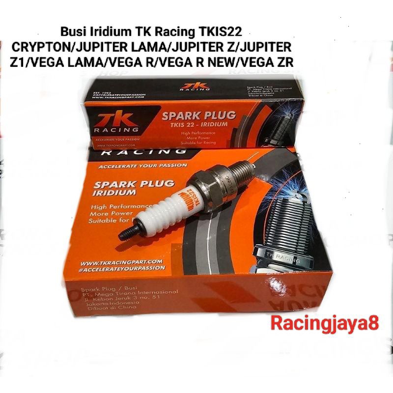 Busi iridium TK racing Jupiter z Jupiter Z1 Vega lama Vega ZR Vega R new Crypton (TKIS22)