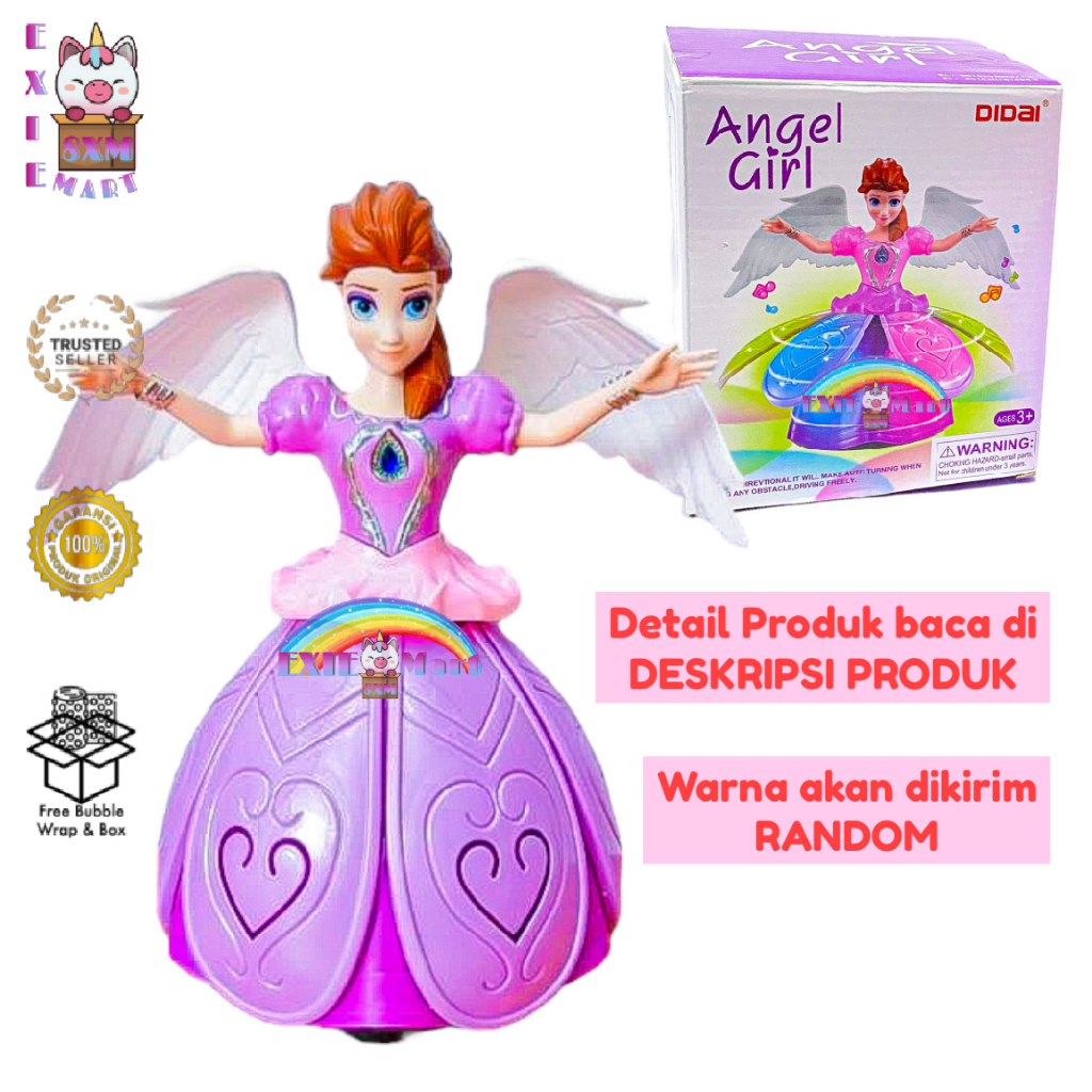 MAINAN ANAK PEREMPUAN ANGEL GIRL MUSIC LED DANCING - MAINAN BONEKA PRINCESS MENARI DAN MUSIC DANCING