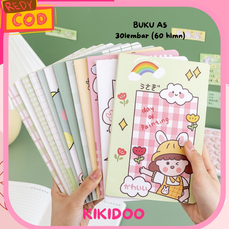 

Kikidoo Buku Catatan A5 lucu 30Lembar Buku Tulis Kawaii Karakter Cartoon RT161