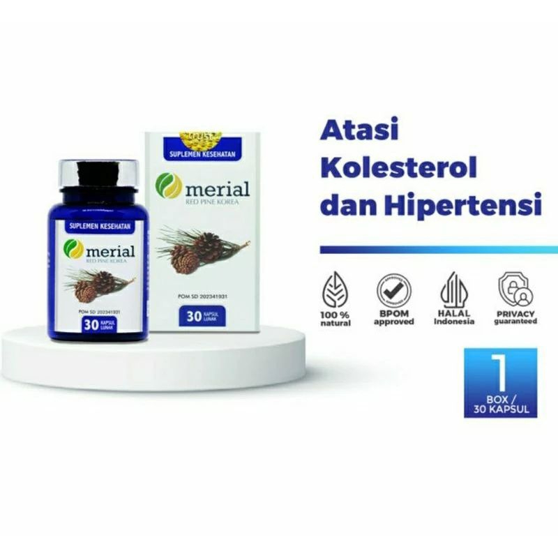 Merial Red Pine Korea - 30 Kapsul Asli Original