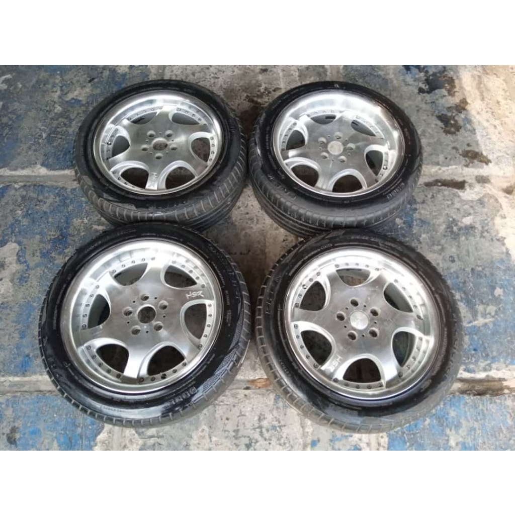 velg seken bekas murah berkualitas hsr gangnam ring 17x75 85 lubang 5x114 seken bekas murah plus ban