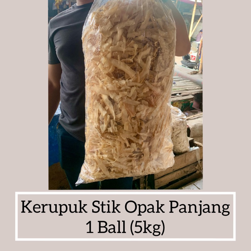 

KERIPIK/KERUPUK STIK OPAK PANJANG 1 BALL (5KG)