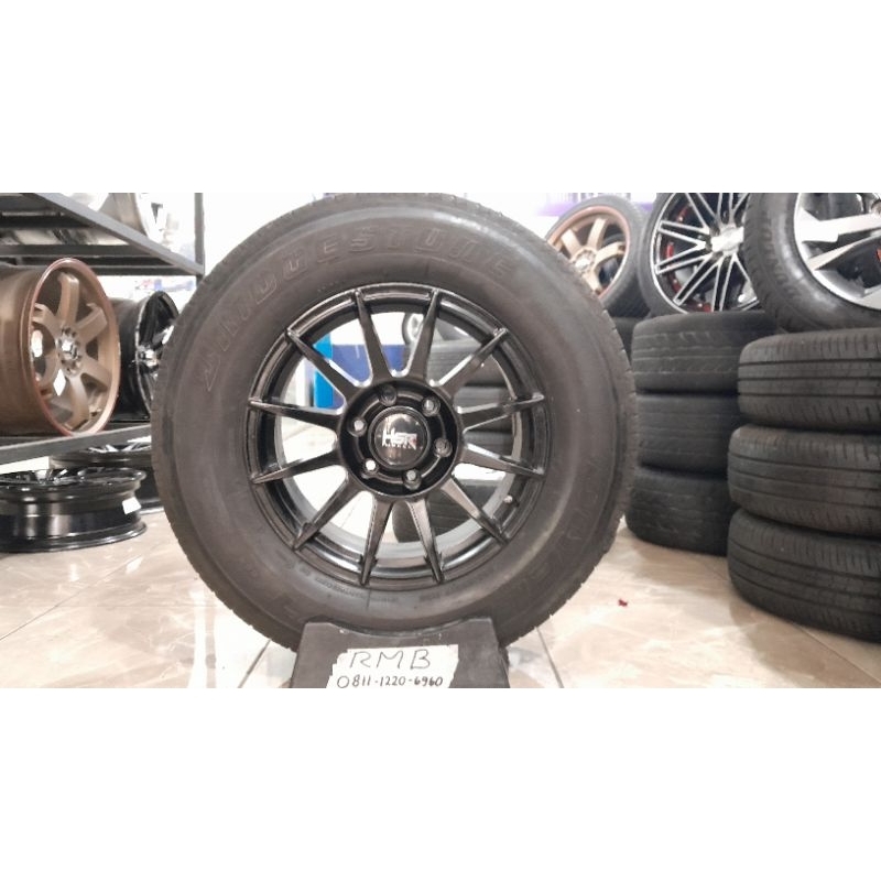 VELG DAN BAN BEKAS MOBIL RACING HSR RING 17 + BAN 265 65 17 COCOK DIPAJERO FORTUNER STRADA