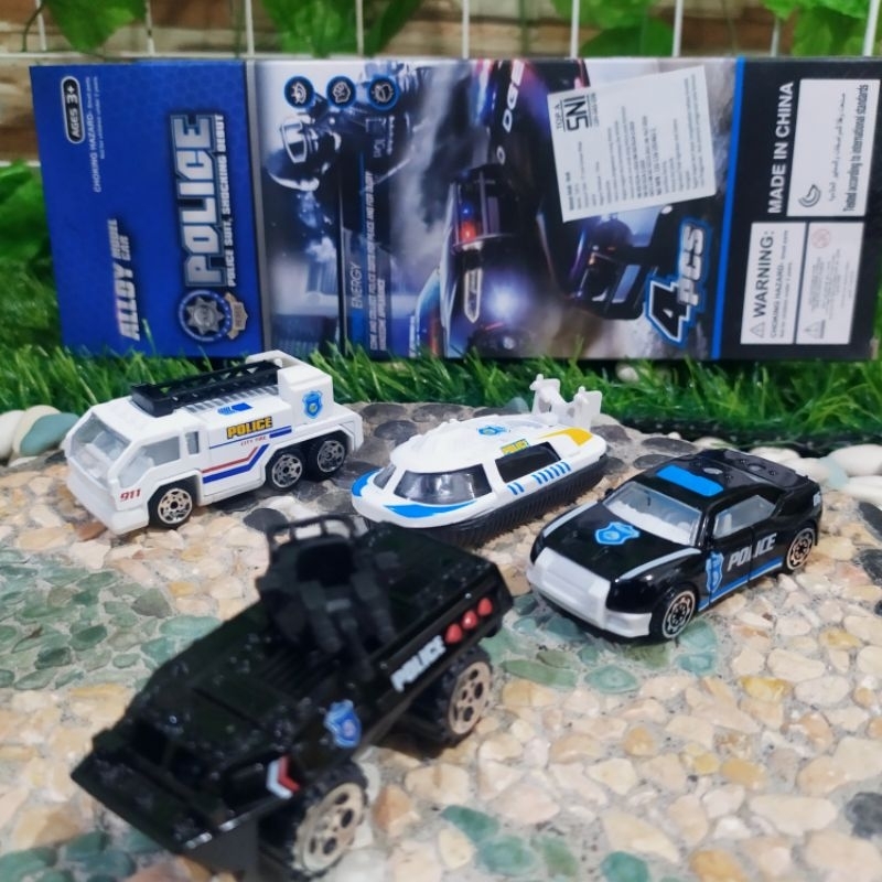 Diecast Set Truk Police - Mainan Miniatur Mobil Polisi Anak Edukatif